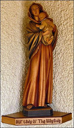 Our Lady of the Wayside Church - Statuette of the Blessed Virgin Mary with Jesus